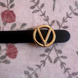 Black & Gold Valentino Milano Belt sz M